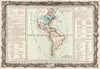 Historic Map : Desnos and De La Tour Map of North America and South America, 1760, Vintage Wall Art