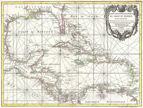 Historic Map : Zannoni Map of Central America and The West Indies (Caribbean), 1762, Vintage Wall Art