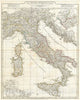 Historic Map : Anville Map of Itally in Roman Times, 1764, Vintage Wall Art
