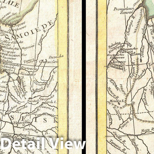 Historic Map : Bonne Map of Russia (2 maps), 1771, Vintage Wall Art