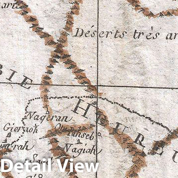 Historic Map : Raynal and Bonne Map of Arabia and Abyssinia, 1780, Vintage Wall Art