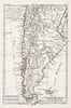 Historic Map : Raynal and Bonne Map of Chile, 1780, Vintage Wall Art