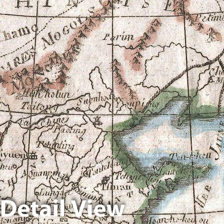 Historic Map : Raynal and Bonne Map of China, Korea, and Japan, 1780, Vintage Wall Art