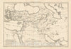 Historic Map : Bonne Map of The Dispersal of The Sons of Noah, 1787, Vintage Wall Art
