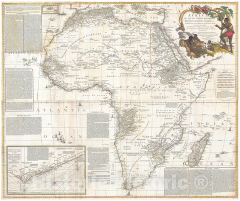Historic Map : Boulton, Sayer Wall Map of Africa , 1787, Vintage Wall Art