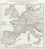 Historic Map : ric Vintage1794 Anville Map of Europe in Late Roman Times, Pict, Vintage Wall Art