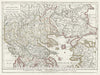 Historic Map : Delisle Map of Northern Ancient Greece, Balkans, Macedonia, 1794, Vintage Wall Art