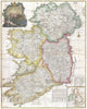 Historic Map : Rocque Wall Map of Ireland, 1794, Vintage Wall Art