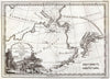 Historic Map : Cassini Map of Alaska and The Bering Strait, 1798, Vintage Wall Art