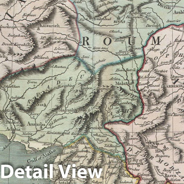 Historic Map : Cary Map of Turkey, Iraq, Armenia and Sryia , 1801, Vintage Wall Art