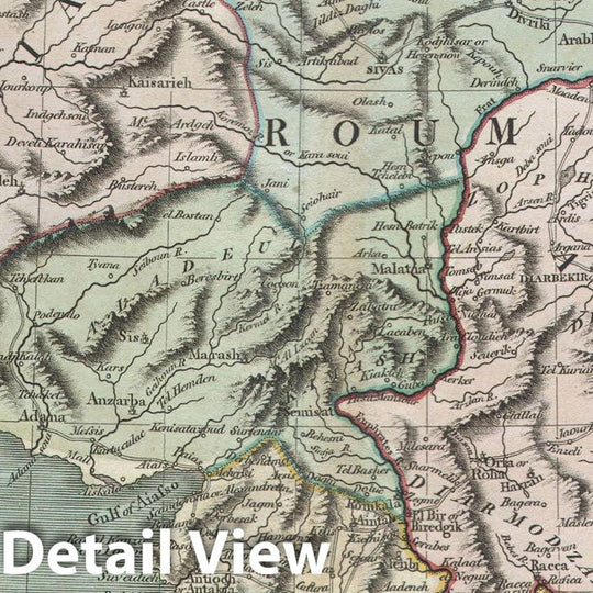 Historic Map : Cary Map of Turkey, Iraq, Armenia and Sryia , 1801, Vintage Wall Art