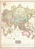 Historic Map : Pinkerton Map of The Eastern Hemisphere (Asia, Africa, Europe, Australia) , 1818, Vintage Wall Art