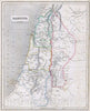 Historic Map : Chambers Map of Palestine, Israel, Holy Land, 1845, Vintage Wall Art
