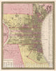 Historic Map : Street Map or Plan of Philadelphia, Pennsylvania, 1846, Vintage Wall Art