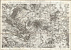 Historic Map : Andriveau, Goujon Map of Paris and Environs, 1850, Vintage Wall Art