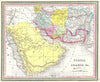 Historic Map : Mitchell Map of Persia, Arabia and Afghanistan , 1850, Vintage Wall Art