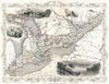 Historic Map : Tallis Map of West Canada or Ontario (Includes Great Lakes), 1850, Vintage Wall Art