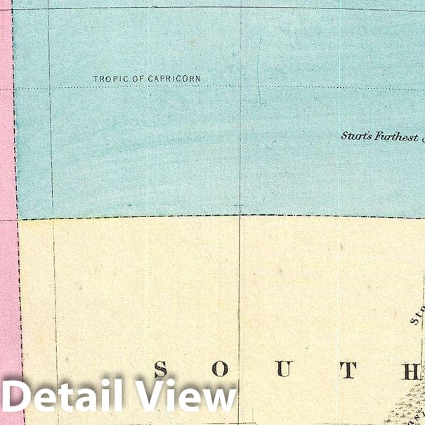 Historic Map : Colton Map of Australia , 1855, Vintage Wall Art