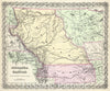 Historic Map : Colton Map of Kansas and Nebraska (First Edition) , 1855, Vintage Wall Art