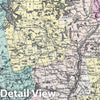 Historic Map : Colton Map of Maine, 1855, Vintage Wall Art