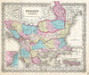 Historic Map : Colton Map of Turkey in Europe, Macedonia, and The Balkans , 1855, Vintage Wall Art