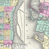 Historic Map : Colton Plan or Map of Charleston, South Carolina and Savannah, Georgia, 1855, Vintage Wall Art