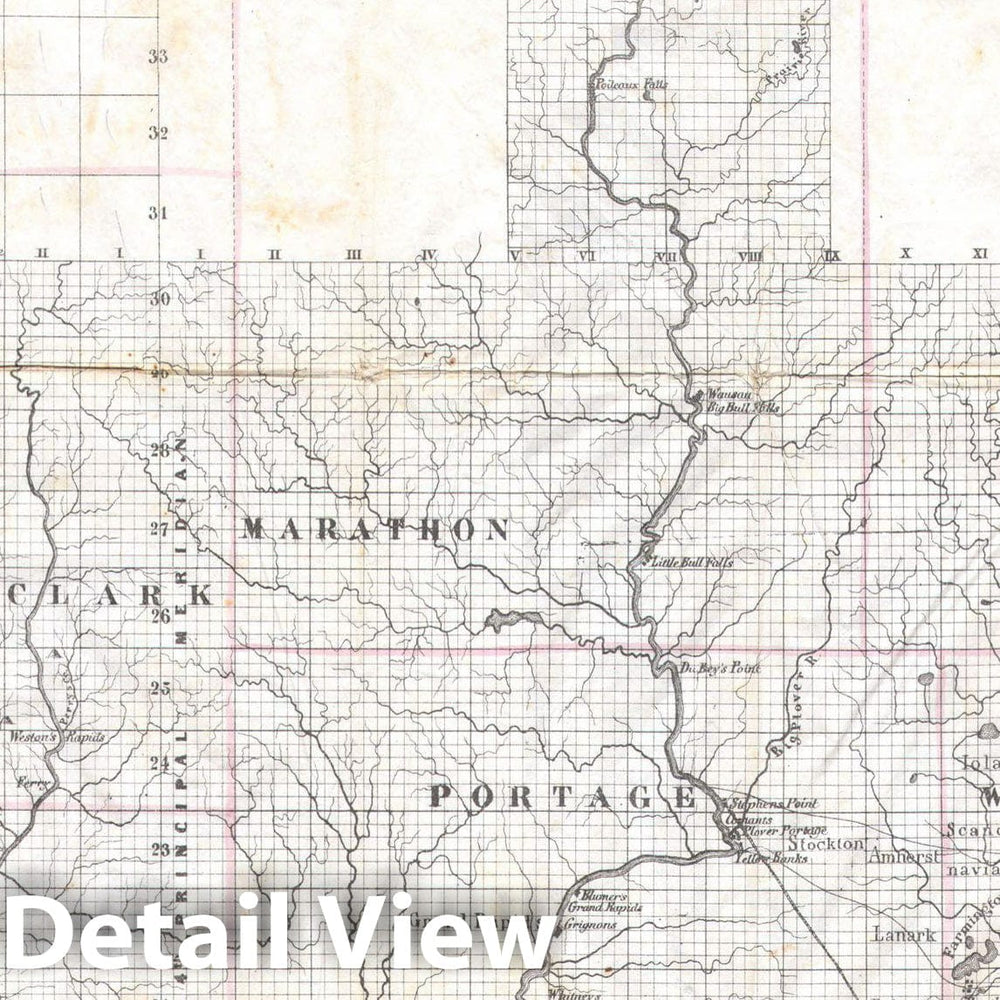 Historic Map : Chapman Pocket Map of Wisconsin , 1856, Vintage Wall Art