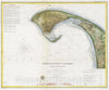 Historic Map : U.S.C.S. Map of Provincetown Harbor, Cape Cod, Massachusetts , 1857, Vintage Wall Art