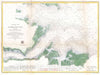 Historic Map : U.S. Coast Survey Map or Chart of The Entrance to The York River, Virginia, 1857, Vintage Wall Art