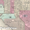Historic Map : Johnson Map of Washington D.C. and Georgetown , 1861, Vintage Wall Art