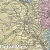 Historic Map : Levasseur Map of The Department de la Gironde (Bordeaux Wine Region), 1861, Vintage Wall Art