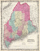 Historic Map : Johnson Map of Maine, Version 2, 1862, Vintage Wall Art