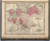 Historic Map : Johnson Map of Northern Germany (Holstein and Hanover), 1862, Vintage Wall Art