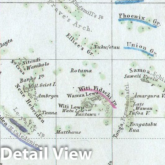 Historic Map : Stieler Map o Australia and Polynesia, 1862, Vintage Wall Art