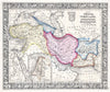 Historic Map : Mitchell Map of Persia, Turkey and Afghanistan (Iran, Iraq) , 1864, Vintage Wall Art