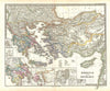 Historic Map : Spruner Map of Greece During The Dorian Migrations , 1865, Vintage Wall Art