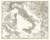 Historic Map : Spruner Map of Italy Under Augustus Caesar, 1865, Vintage Wall Art