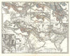 Historic Map : Spruner Map of The World After The Battle of Corupedi , 1865, Vintage Wall Art