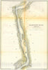 Historic Map : U.S.C.S. Map of The Mississippi River 78 to 98 Miles Above Cairo, Illinois, 1865, Vintage Wall Art