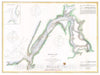 Historic Map : U.S. Coast Survey Map of Coos Bay, Oregon, 1865, Vintage Wall Art