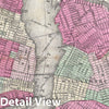 Historic Map : Johnson Map of New York City and Brooklyn, Version 3, 1866, Vintage Wall Art
