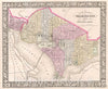 Historic Map : Mitchell Map of Washington D.C, Version 2, 1866, Vintage Wall Art