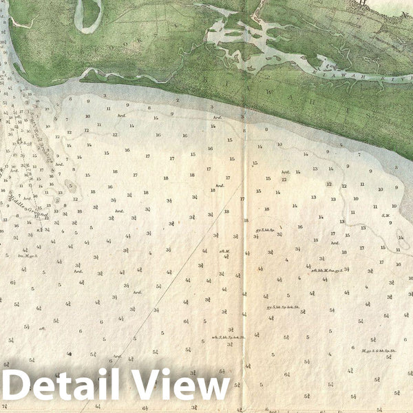 Historic Map : U.S. Coast Survey Chart of The South Carolina Coast, Ch