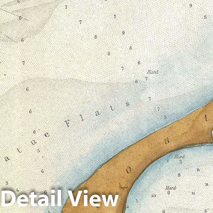 Historic Map : U.S. Coast Survey Map of Nantucket Harbor, Nantucket , 1866, Vintage Wall Art