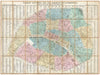 Historic Map : Logerot Map of Paris, France, 1867, Vintage Wall Art