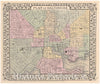 Historic Map : Mitchell Map of Baltimore, Maryland, 1867, Vintage Wall Art