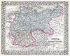 Historic Map : Mitchell Map of Prussia, Germany , 1872, Vintage Wall Art