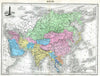Historic Map : Migeon Map of Asia, 1873, Vintage Wall Art