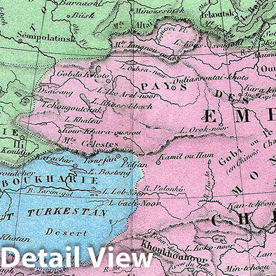Historic Map : Migeon Map of Asia, 1873, Vintage Wall Art