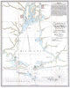 Historic Map : Lewis Map of Mobile Bay, Alabama, 1886, Vintage Wall Art